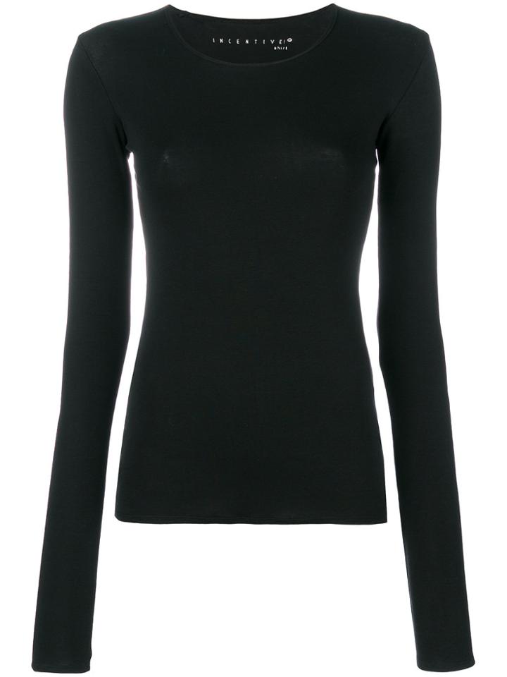 Incentive! Cashmere Longsleeved T-shirt - Black