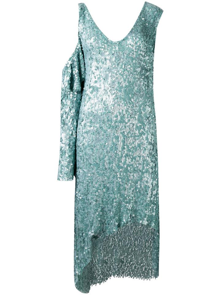 Magda Butrym - Bristol Sequin Dress - Women - Silk/polyester - 36, Women's, Green, Silk/polyester