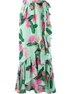Isolda High-waisted Midi Skirt, Women's, Size: 42, Green, Cotton
