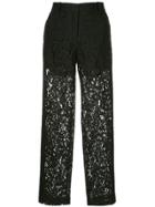 Robert Rodriguez Cropped Lace Trousers - Black