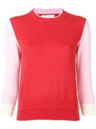 Chinti & Parker Contrast Panel Sweatshirt - Red
