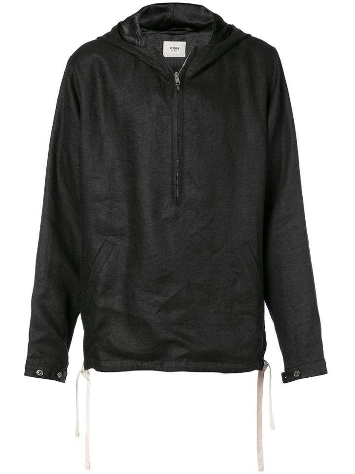Herman Hooded Windbreaker Jacket - Black