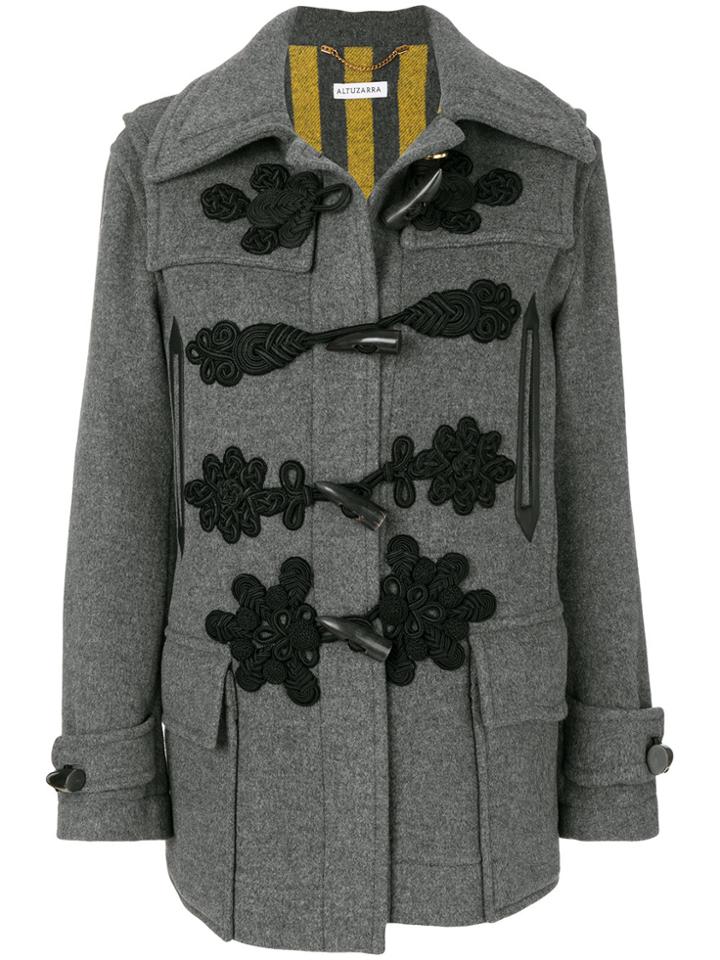 Altuzarra Embroidered Toggle Coat - Grey