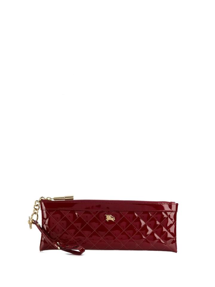 Burberry Vintage Diamond Quilted Clutch - Red