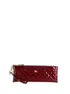 Burberry Vintage Diamond Quilted Clutch - Red