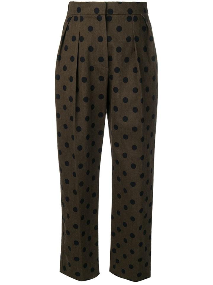 Max Mara Polka Dot Trousers - Brown