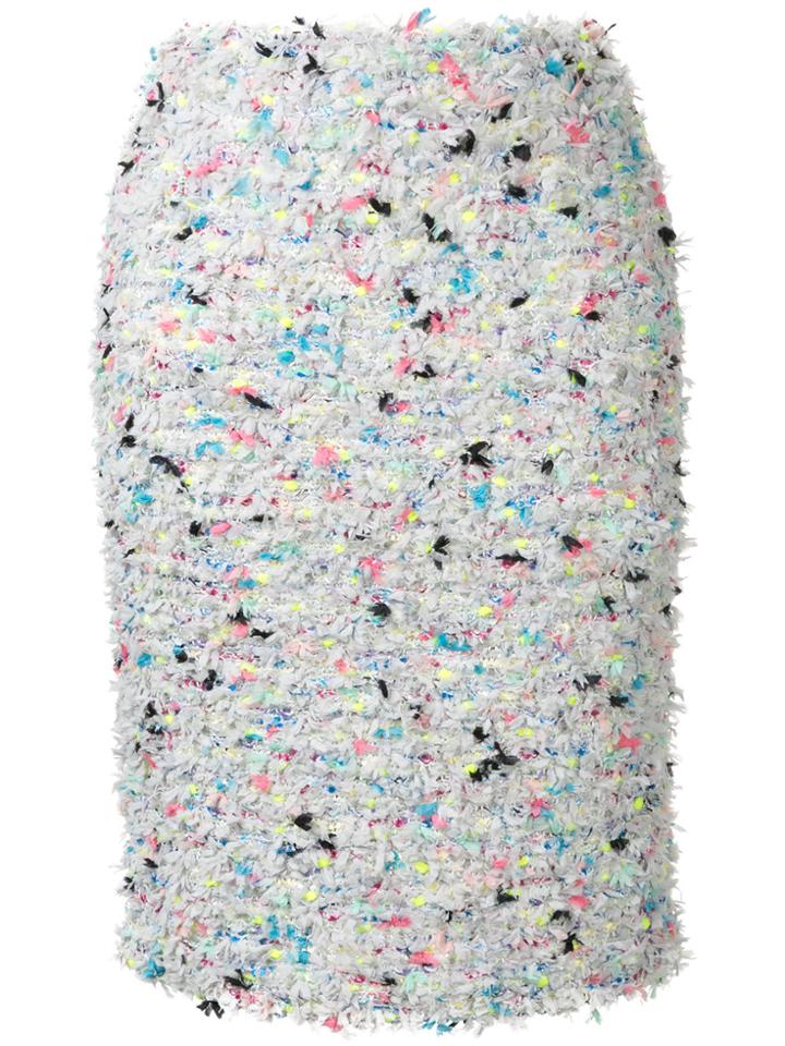 Coohem Spring Paint Tweed Skirt - Grey