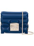Furla - Quilt-effect Shoulder Bag - Women - Pvc - One Size, Blue, Pvc