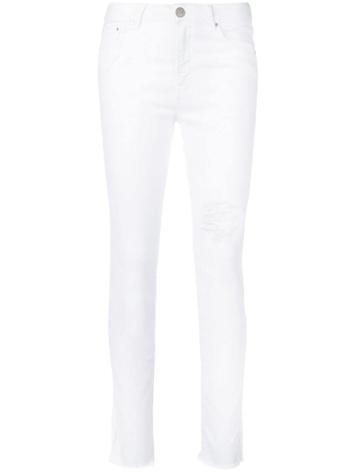 Don't Cry Distressed Detail Jeans - White