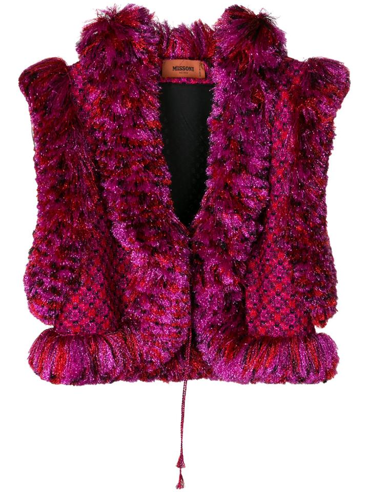 Missoni Cropped Embroidered Gilet - Multicolour