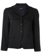 Jil Sander Navy Cropped Blazer, Women's, Size: 34, Black, Polyester/spandex/elastane/wool