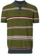 Roberto Collina Striped Polo Shirt - Green