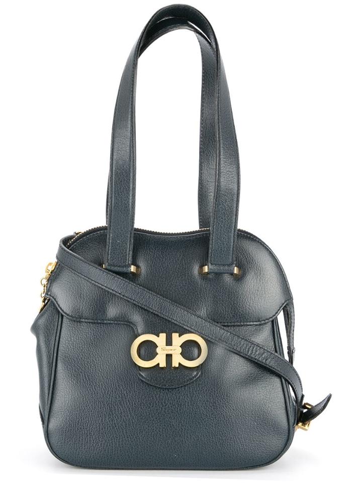 Salvatore Ferragamo Vintage Gancini 2way Bag - Blue