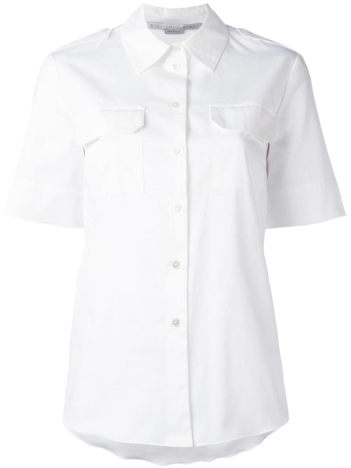 Stella Mccartney Short Sleeve Military Shirt - White