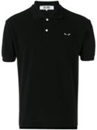 Comme Des Garçons Play - Embroidered Logo Polo Shirt - Men - Cotton - S, Black, Cotton