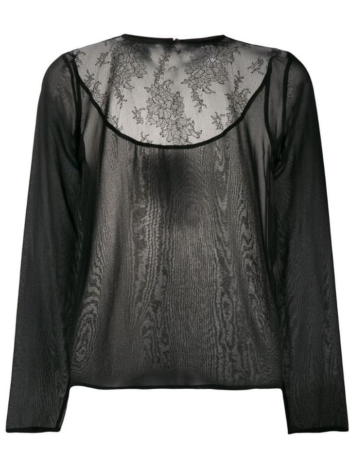 Fabiana Filippi Lace-panel Blouse - Black