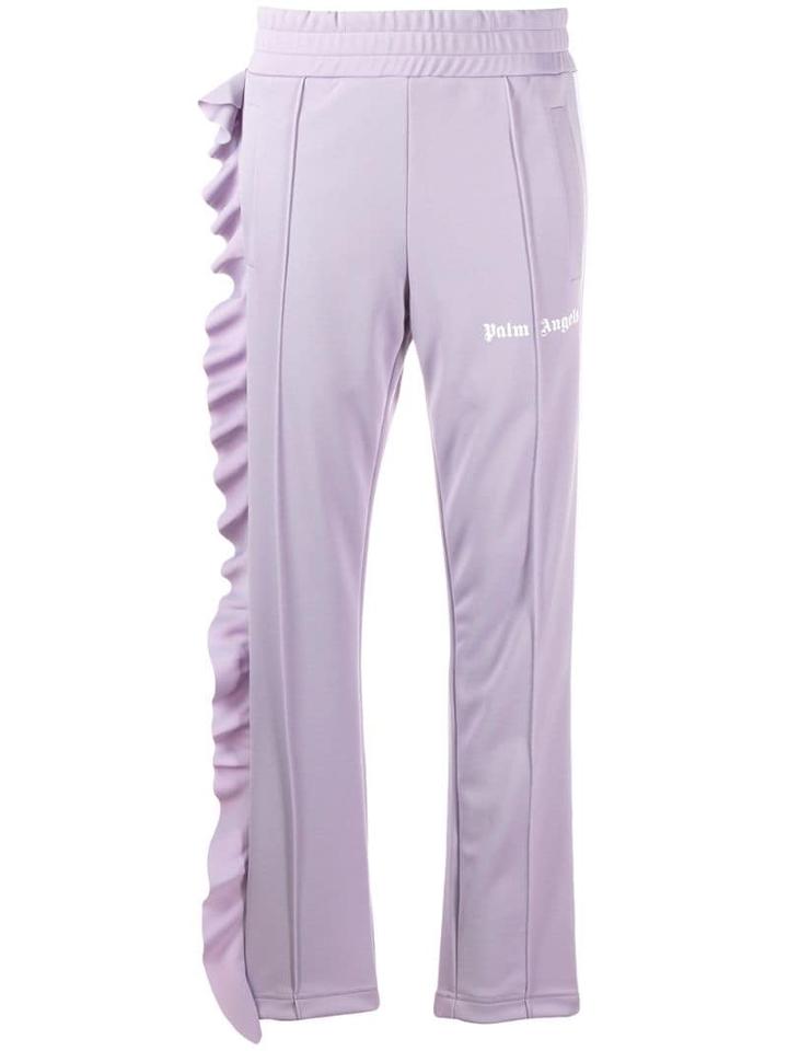 Palm Angels Ruffle Detail Track Pants - Purple
