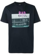 Ps Paul Smith 'bad Motel' Print T-shirt - Blue