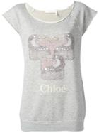 Chloé Raw Edge Toucan Sweatshirt - Grey