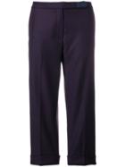 Pence Cropped Tailored Trousers - Pink & Purple