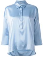 P.a.r.o.s.h. Safira Shirt, Women's, Size: Medium, Blue, Silk/spandex/elastane