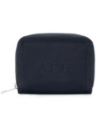 A.p.c. Embroidered Logo Wallet - Blue