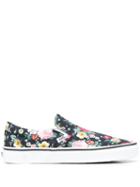 Vans Floral Slip-on Sneakers - Black