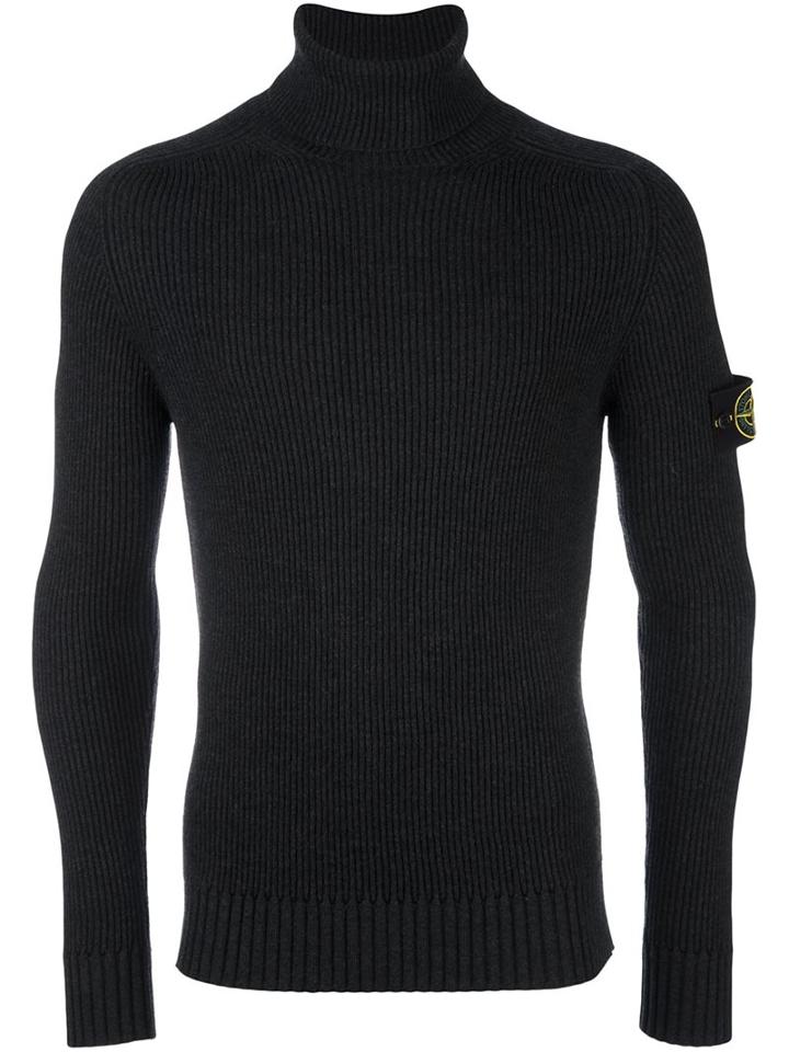 Stone Island - Turtleneck Jumper - Men - Wool - Xxl, Grey, Wool