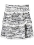 Iro Layered Fringed Hem Tweed Skirt