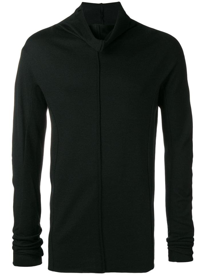 Individual Sentiments Woven High Neck Top - Black