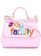 Dolce & Gabbana #dgfamily Tote, Women's, Pink/purple, Calf Leather