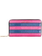 Marc Jacobs Striped Glittered Wallet - Pink & Purple