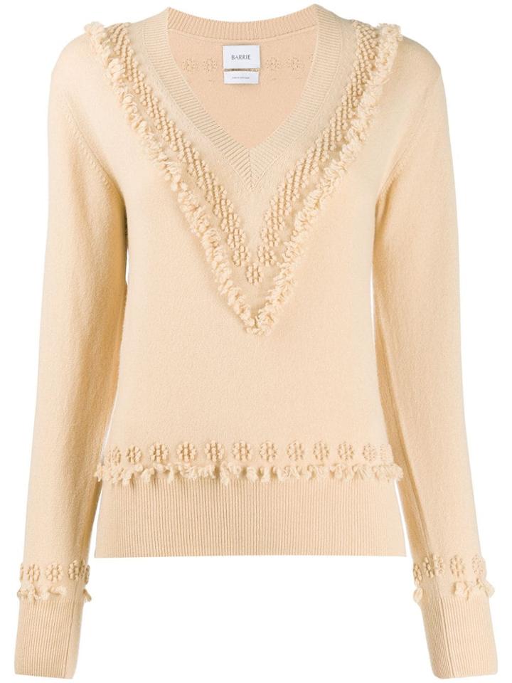 Barrie V-neck Knitted Jumper - Brown