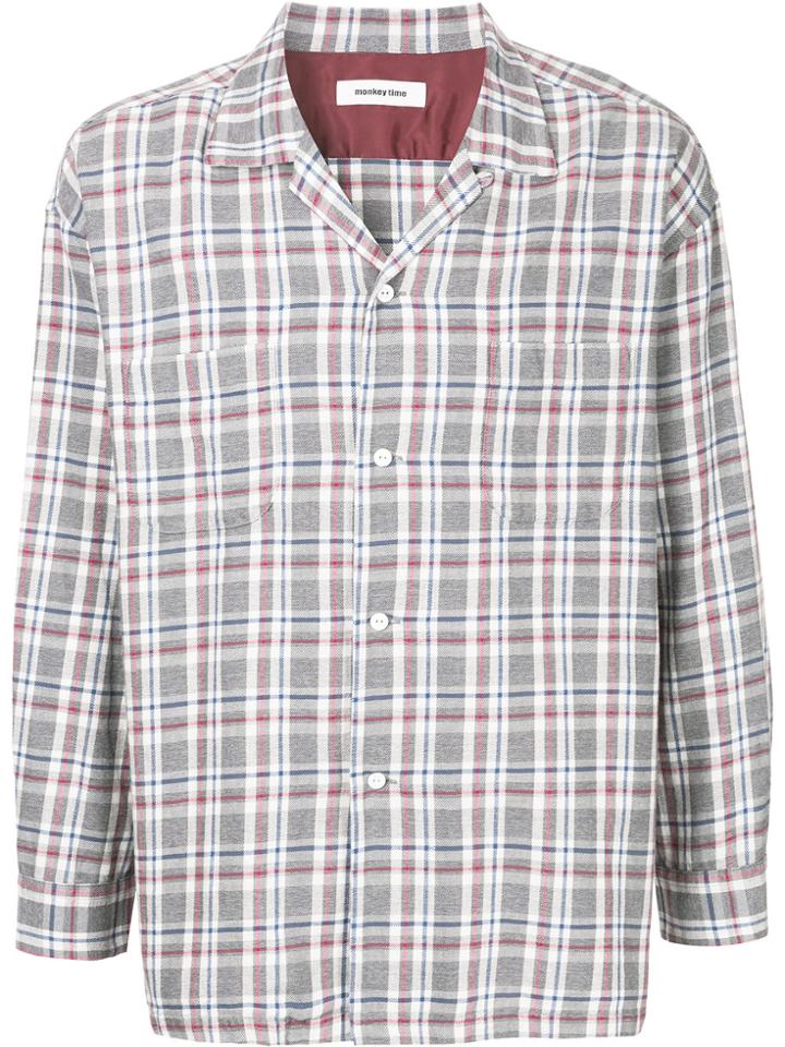 Monkey Time Checked Shirt - Grey