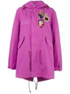 Mr & Mrs Italy Bouganville Patched Mid Coat, Women's, Size: Small, Pink/purple, Cotton/wool/silk/viscose