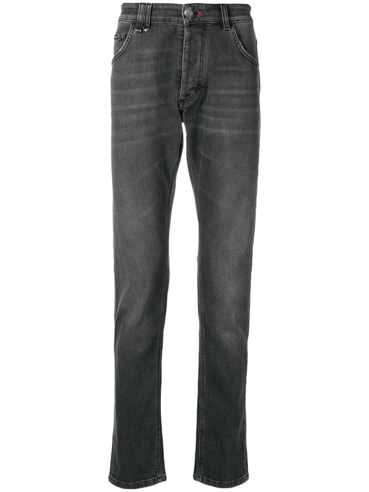 Philipp Plein Stonewashed Slim-fit Jeans - Grey