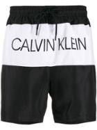 Calvin Klein Logo Drawstring Swim Shorts - Black