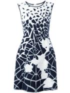 Alberta Ferretti Printed Fitted Dress, Women's, Size: 46, White, Cotton/silk/polyamide/other Fibers