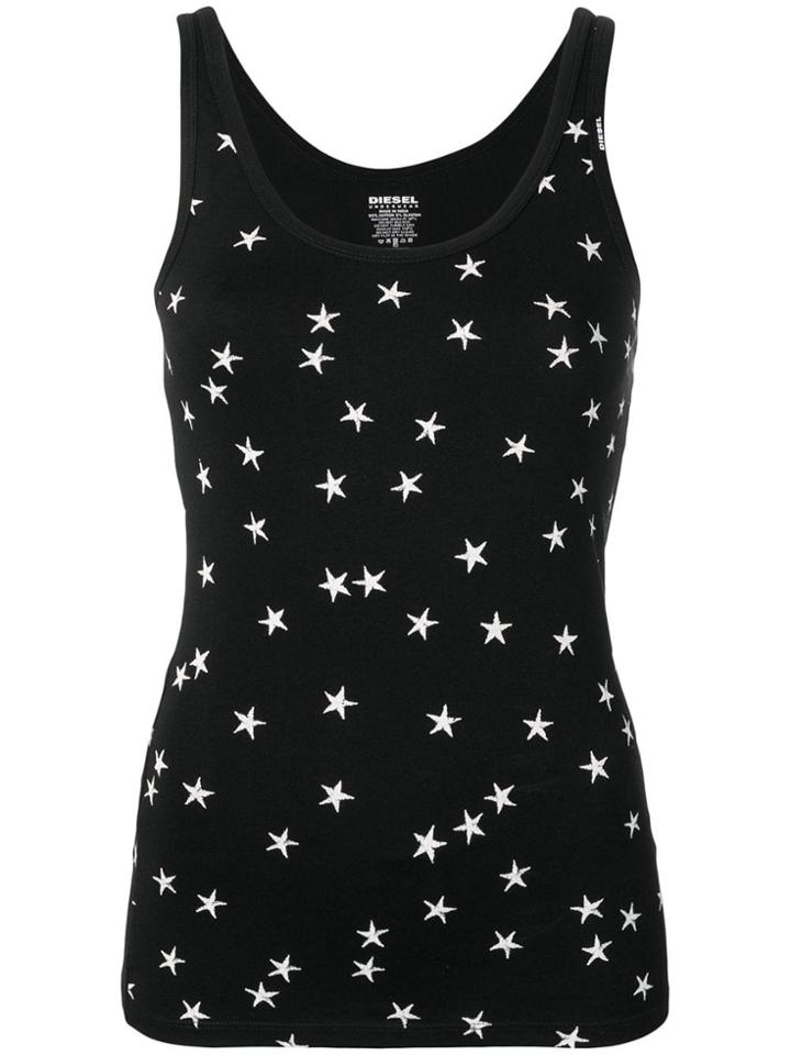 Diesel Star Print Tank Top - Black