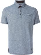 Armani Jeans Pinstriped Pocket Detail Polo Shirt