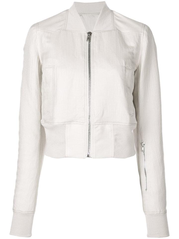 Rick Owens Ribwaist Bomber Jacket - Neutrals