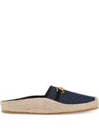 Gucci Mini Gg Horsebit Espadrilles - Blue