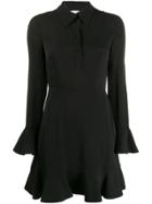 Valentino Pointed Collar Shirt Dress - Black