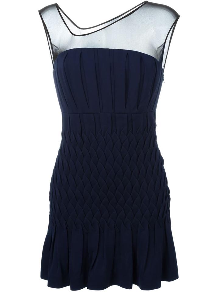 Jay Ahr Sheer Panel Dress