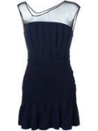 Jay Ahr Sheer Panel Dress