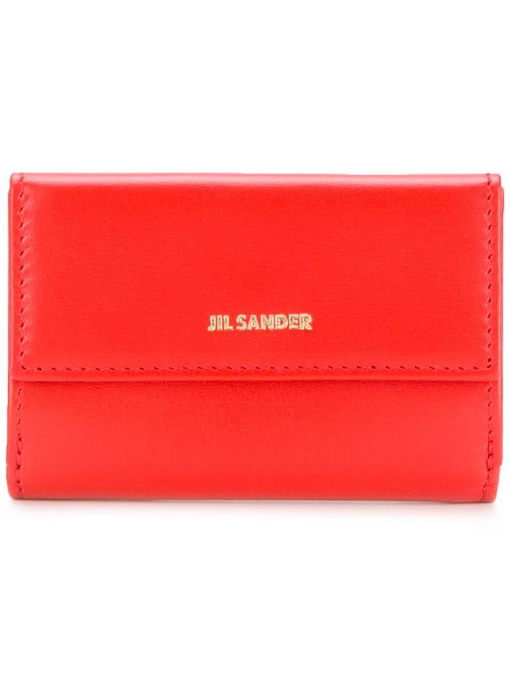 Jil Sander Foldover Top Cardholder - Red