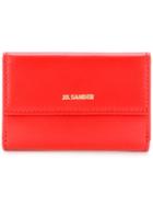 Jil Sander Foldover Top Cardholder - Red