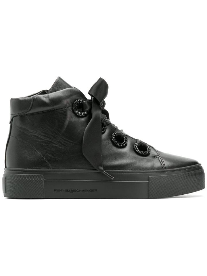 Kennel & Schmenger Bow Lace-up Sneakers - Black