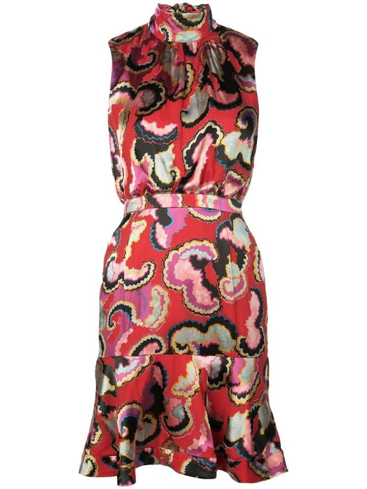 Saloni Daybreak Mini Dress - Red