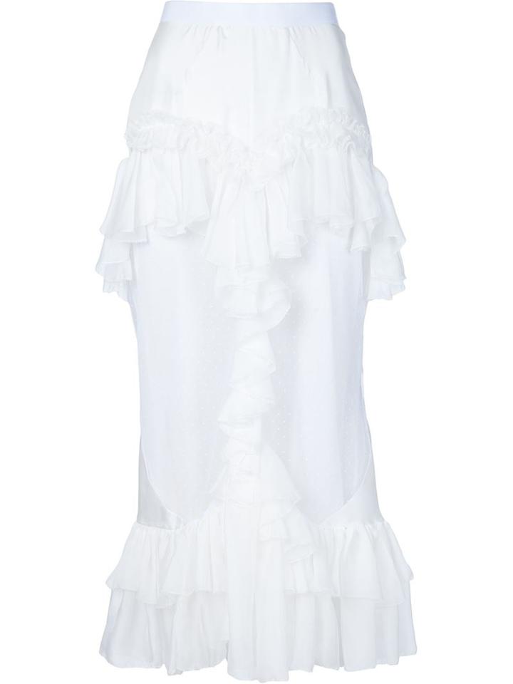 Francesco Scognamiglio Point D'esprit Ruffled Skirt